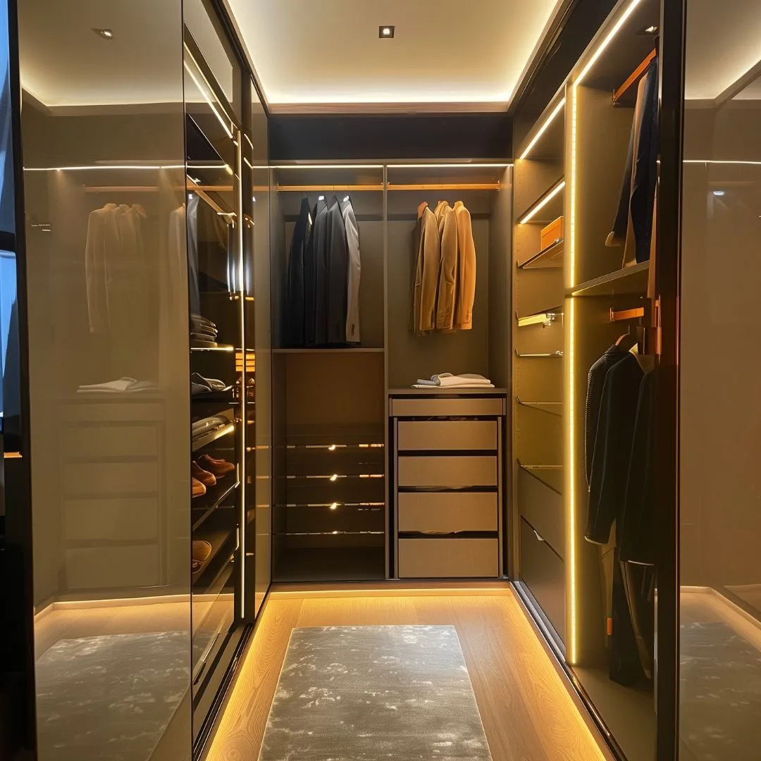 Walk-in wardrobe design by Homeli