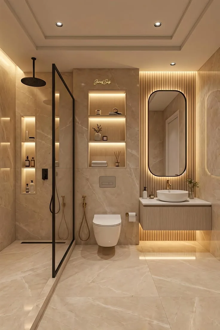 Warm shower bath
