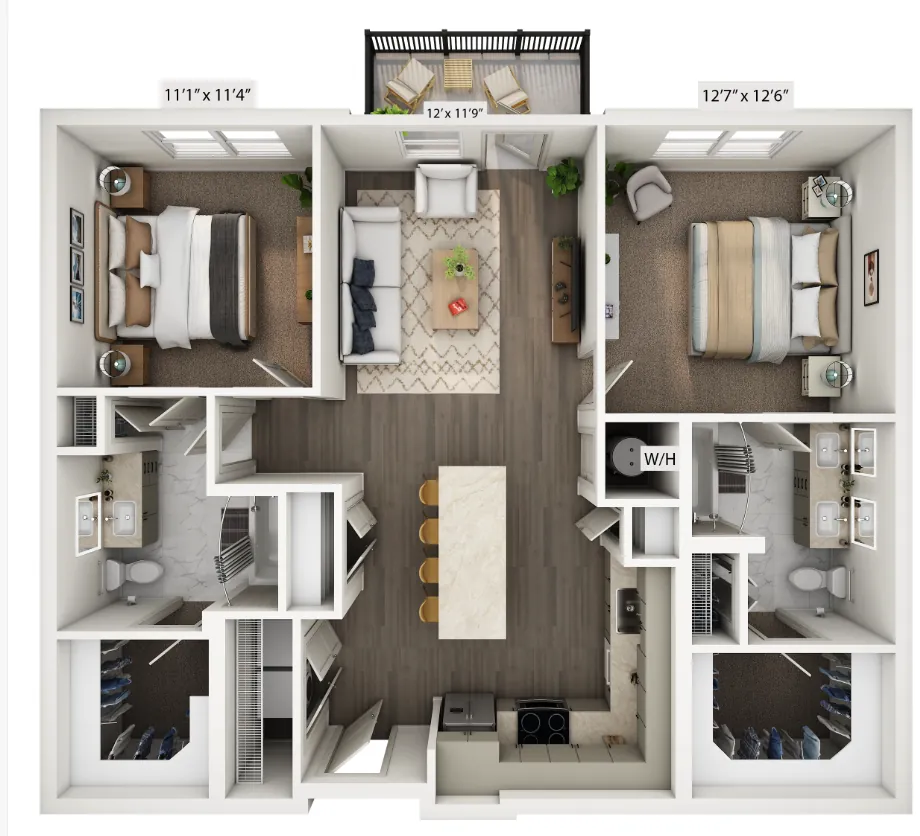 3 BHK open layout — Chennai house plan by Homeli Architects
