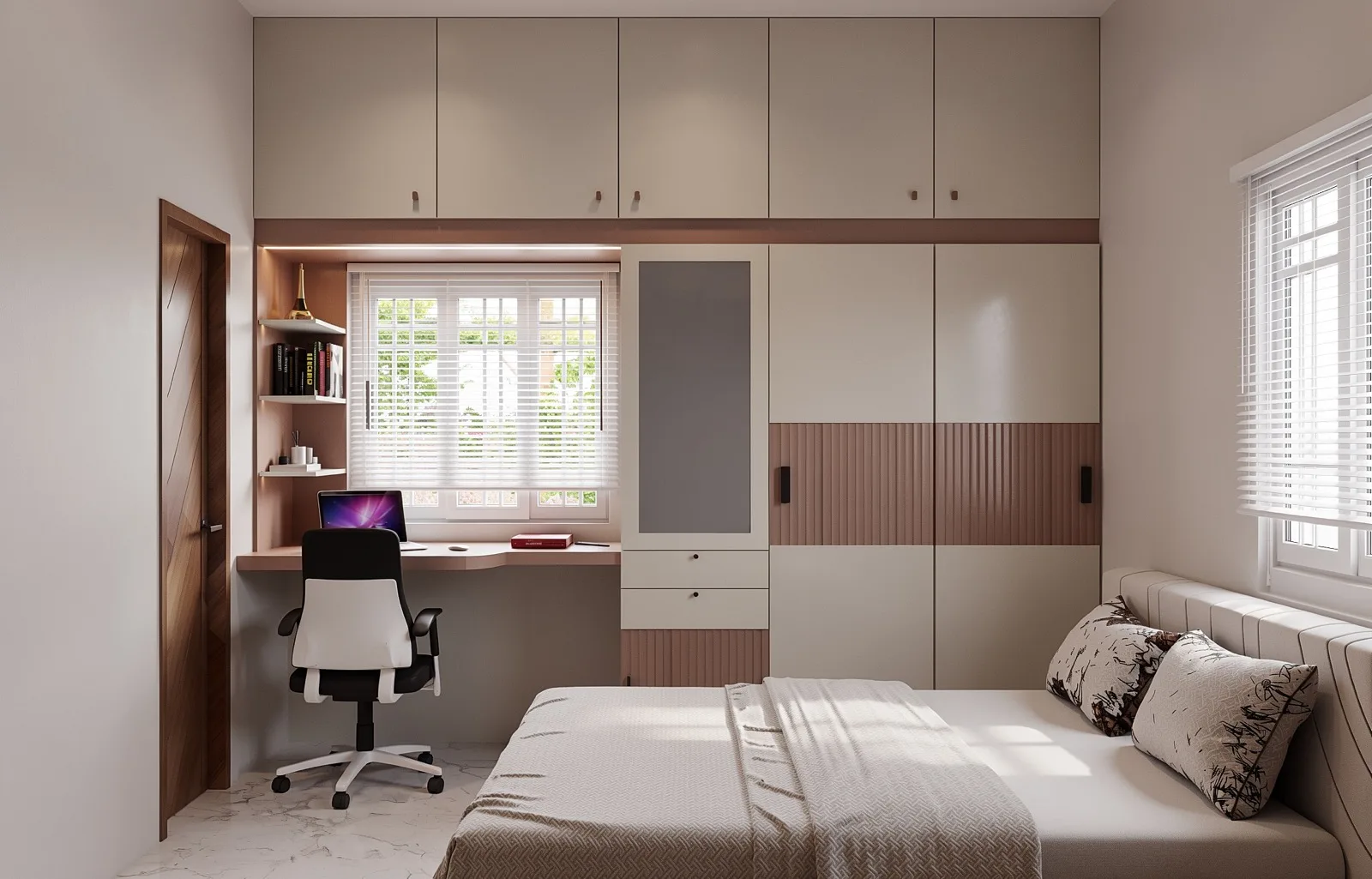 Wardrobe with study