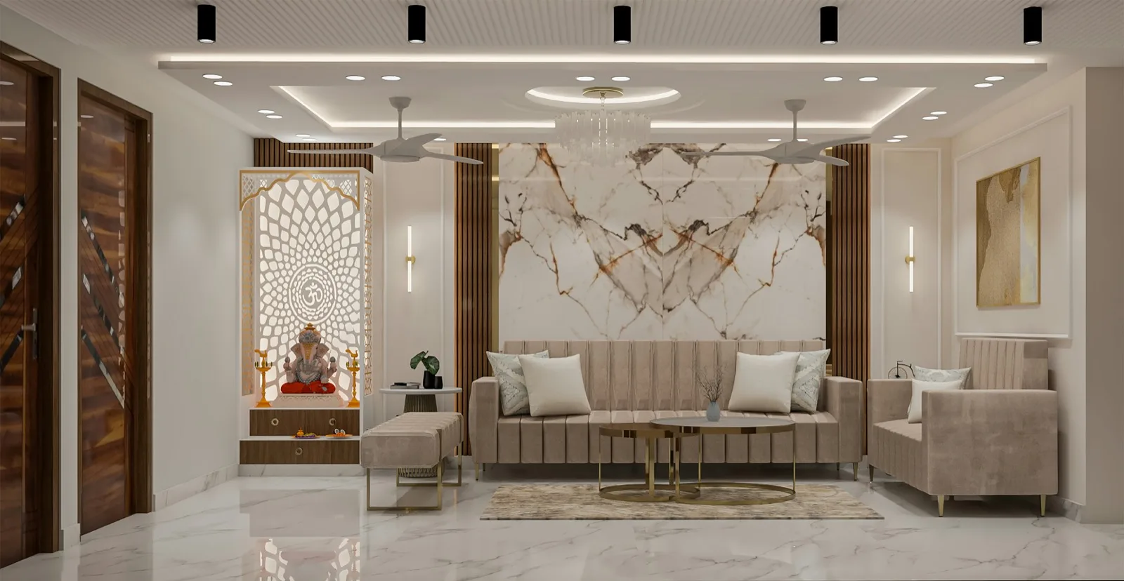 Premium living-pooja open plan
