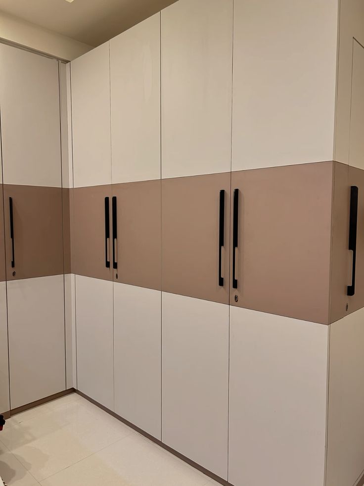 Tall Two-Tone Floor-to-Ceiling Wardrobe — interior design idea, Homeli Chennai