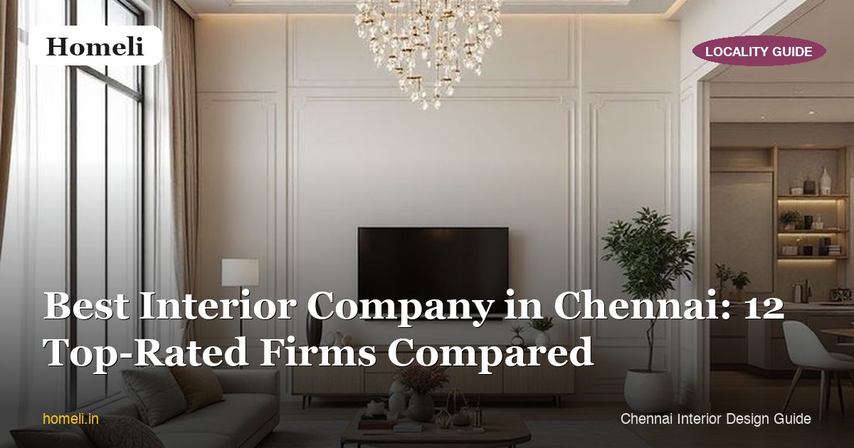 Best Interior Company in Chennai: 12 Top-Rated Firms Compared