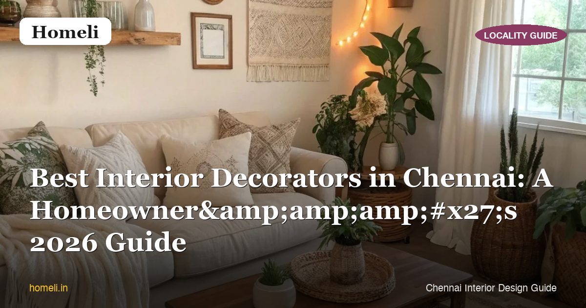 Best Interior Decorators in Chennai: A Homeowner's 2026…