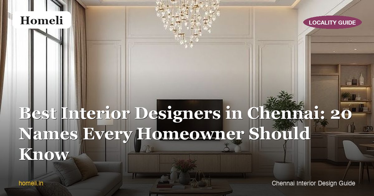 Best Interior Designers in Chennai: 20 Names Every Homeowner Should Know