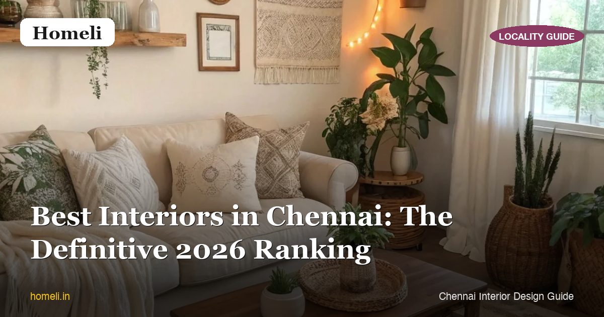 Best Interiors in Chennai: The Definitive 2026 Ranking