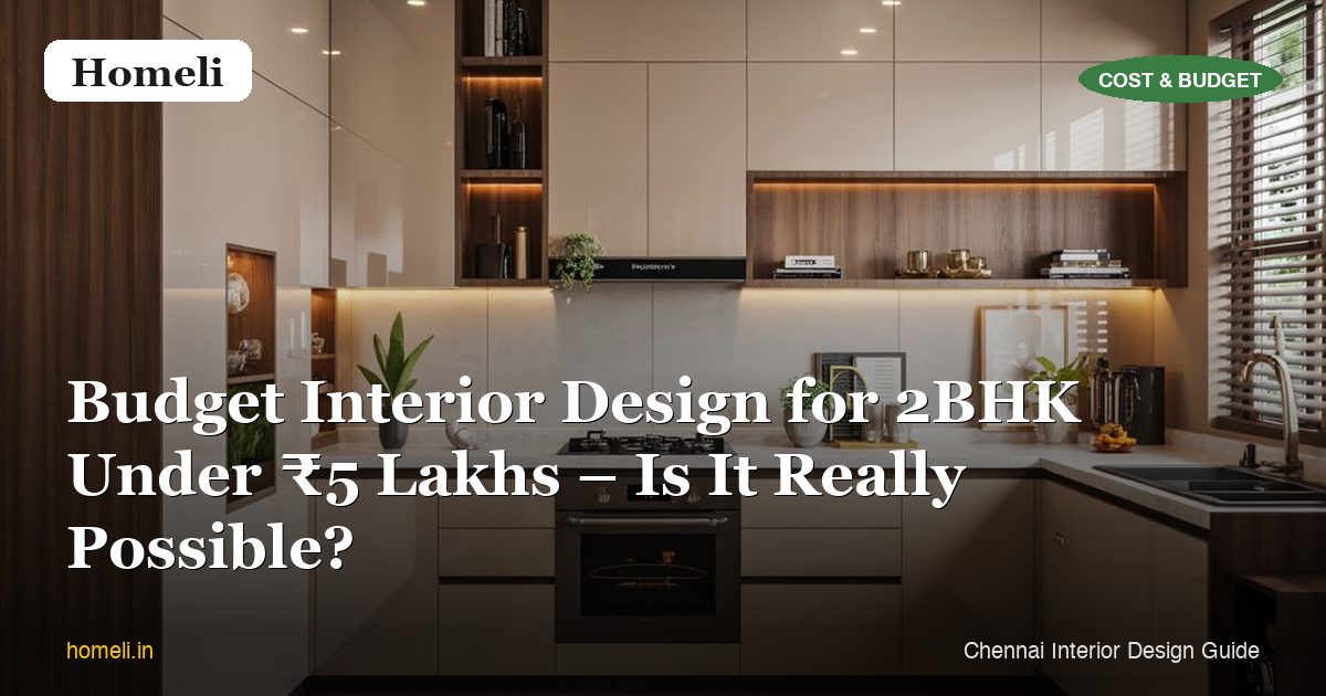 Budget Interior Design for 2BHK Under ₹5 Lakhs – Is It Really Possible?