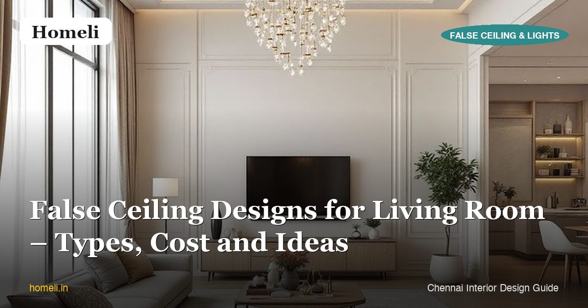 False Ceiling Designs for Living Room – Types, Cost and Ideas