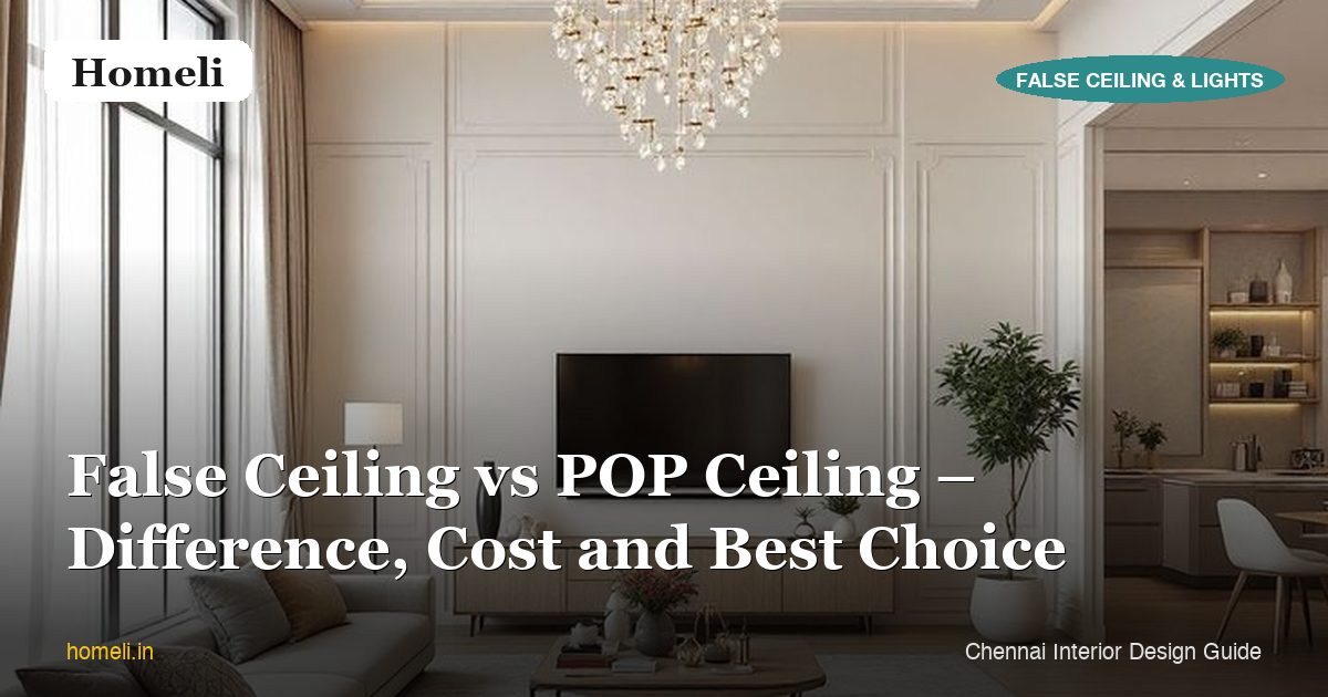 False Ceiling vs POP Ceiling – Difference, Cost and Best Choice