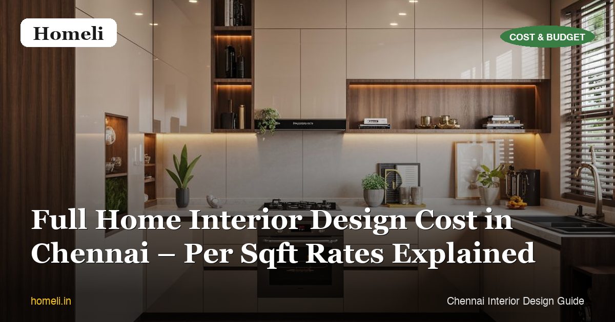 Full Home Interior Design Cost in Chennai – Per Sqft Rates Explained