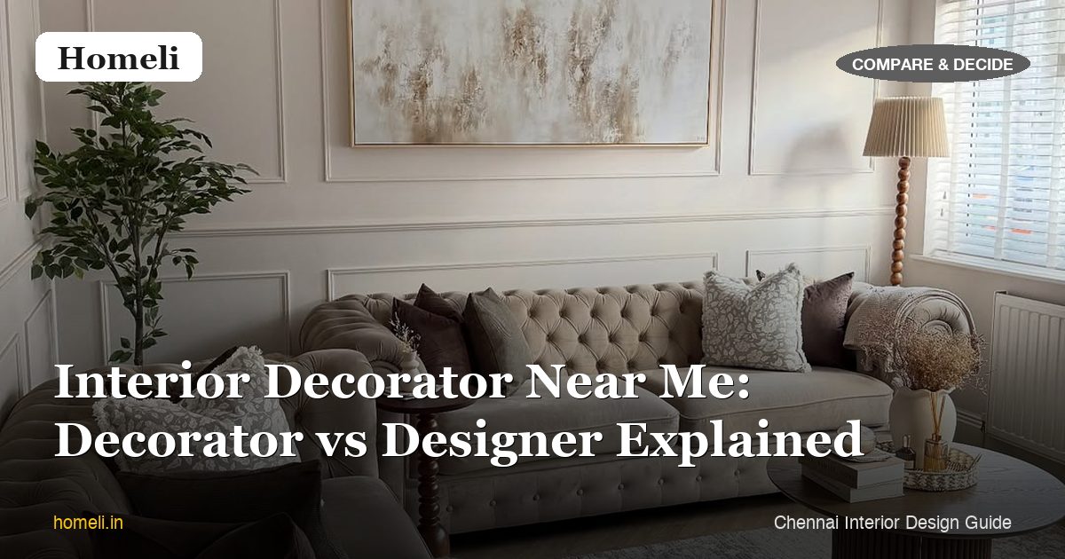 Interior Decorator Near Me: Decorator vs Designer Explained