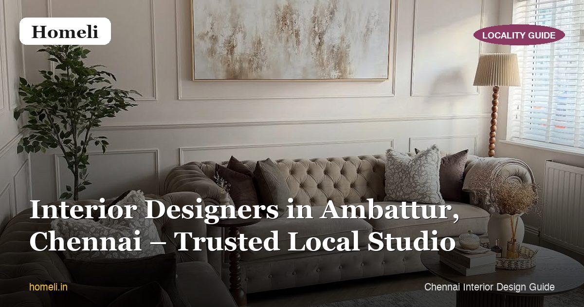Interior Designers in Ambattur, Chennai – Trusted Local Studio