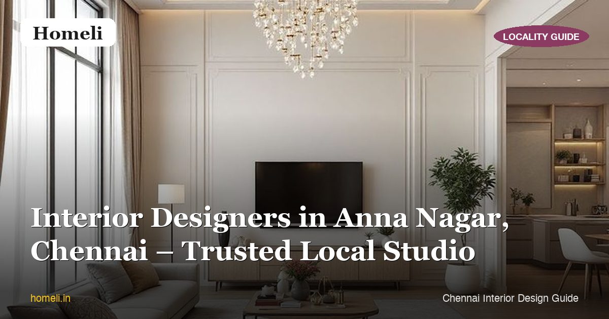 Interior Designers in Anna Nagar, Chennai – Trusted Local Studio