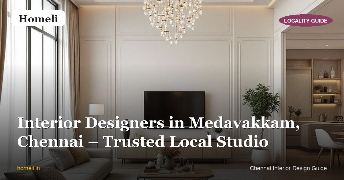 Interior Designers in Medavakkam, Chennai – Trusted Local Studio