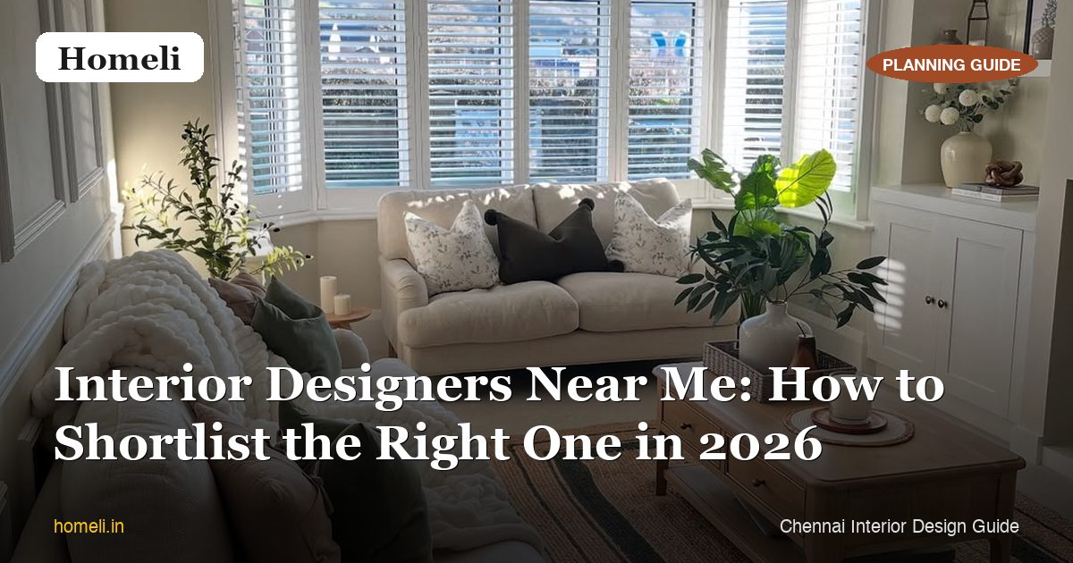 Interior Designers Near Me: How to Shortlist the Right One in 2026