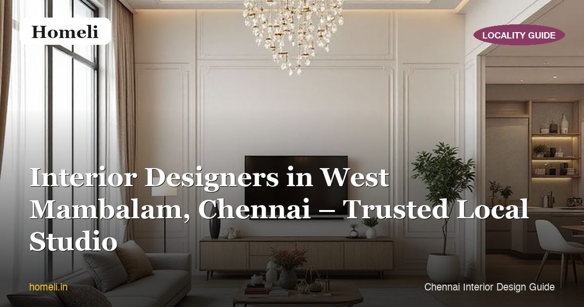 Interior Designers in West Mambalam, Chennai – Trusted Local Studio