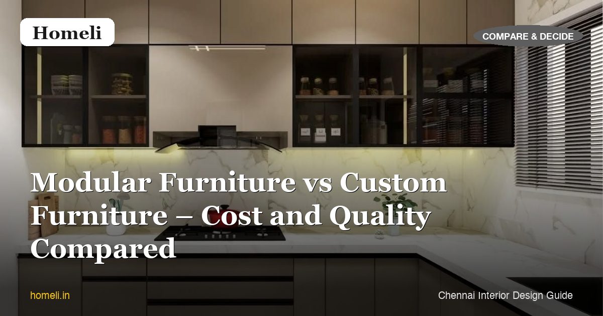 Modular Furniture vs Custom Furniture – Cost and Quality Compared