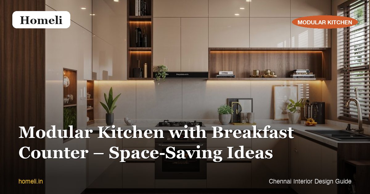 Modular Kitchen with Breakfast Counter – Space-Saving Ideas