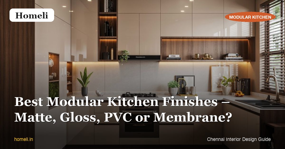 Best Modular Kitchen Finishes – Matte, Gloss, PVC or Membrane?