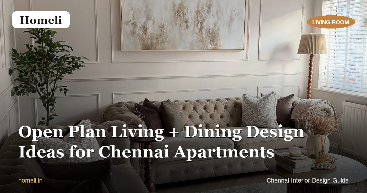 Open Plan Living + Dining Design Ideas for Chennai Apartments