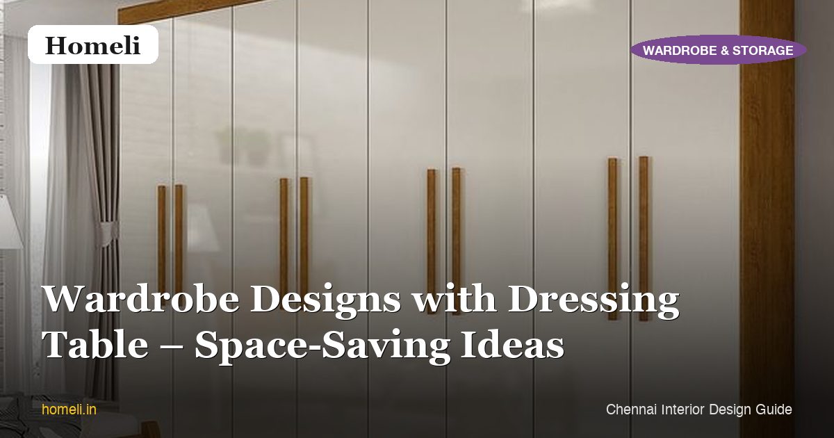 Wardrobe Designs with Dressing Table – Space-Saving Ideas