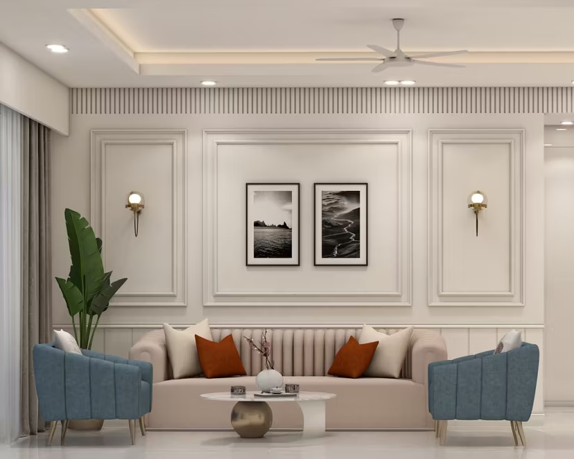 Open Living Room with TV Console — interior design idea, Homeli Chennai