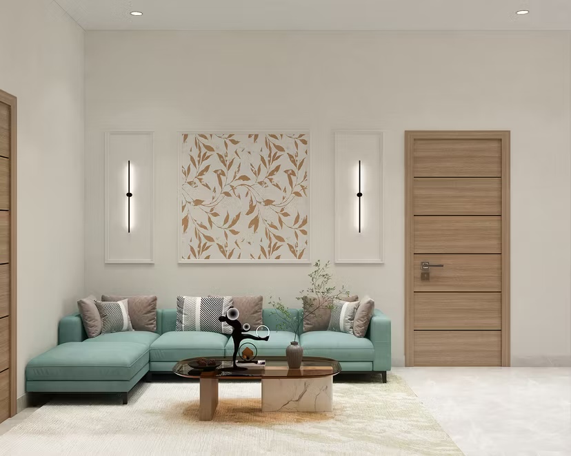 Modern Living Room with Accent Lighting — interior design idea, Homeli Chennai