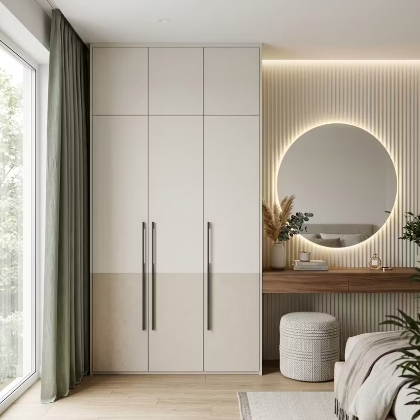 Floor-to-Ceiling Hinged Wardrobe — interior design idea, Homeli Chennai