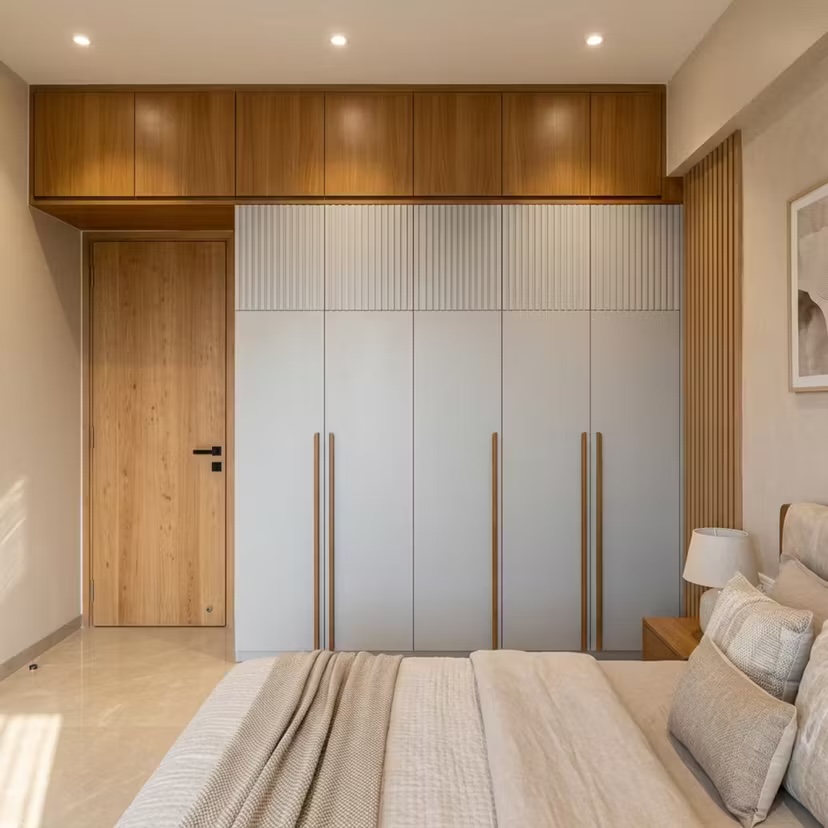 Two-Tone Bedroom Wardrobe — interior design idea, Homeli Chennai