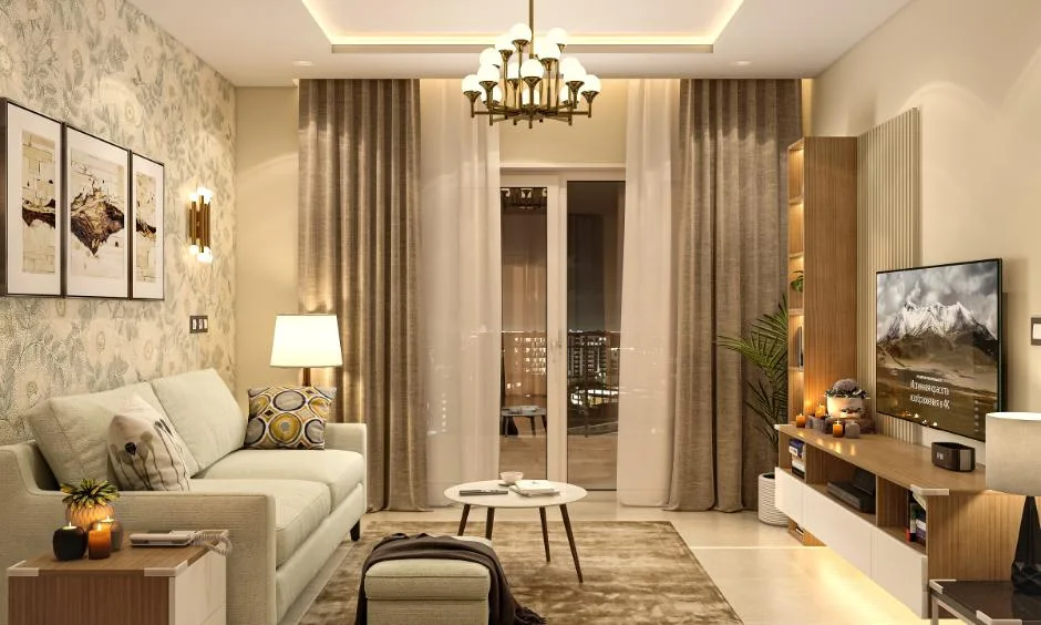 Living room interior decoration Chennai by Homeli